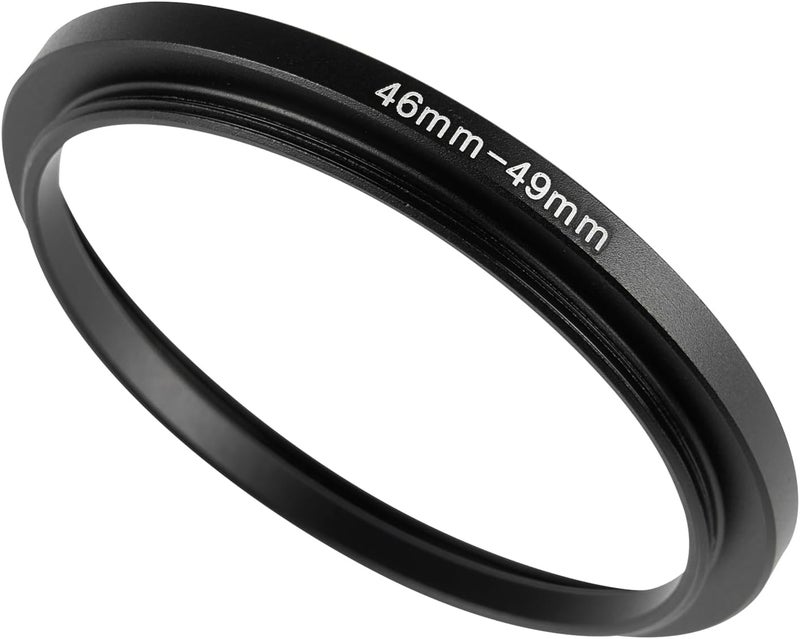 JOYTOLIN 46-49mm Metal Step-Up Ring Adapter Compatible with Mirrorless Cameras DSLR Lens, UV CPL ND Filter Thread Converter, Black - Image 1